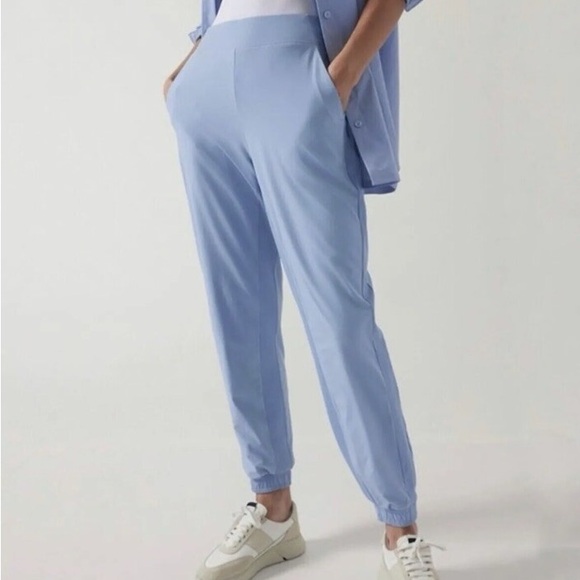 ATHLETA Brooklyn Lined Jogger Heron Blue 6 - Picture 3 of 10